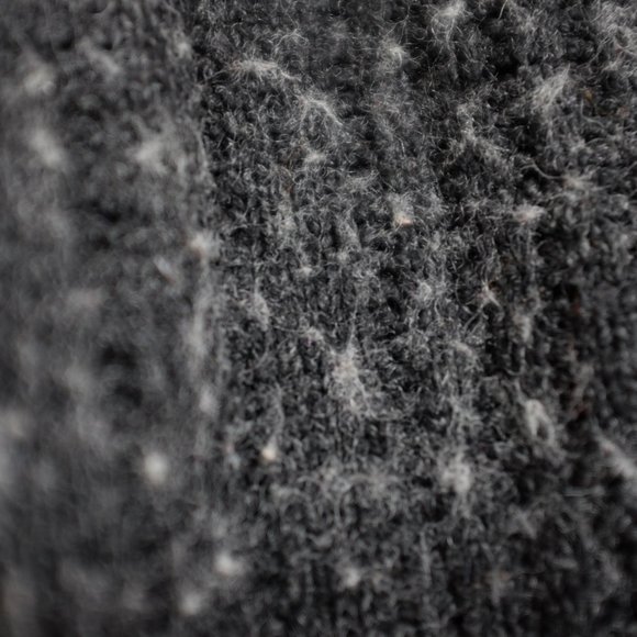 engbers grey zip turtleneck textured wool blend sweater size  L - Picture 8 of 13